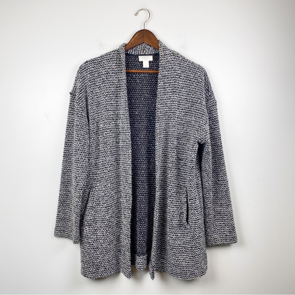 Loft Outlet Lounge Knit Cardigan Sweater Open Front Large